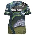 Sturgeon Fishing Custom Long Sleeve Fishing, Lake Sturgeon Fish