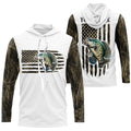 Personalized American Flag Crappie Long Sleeve Fishing Camo, Patriotic Crappie Fishing