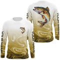 Custom Walleye Long Sleveeve Tournament Camo Fishing, Walleye Fishing