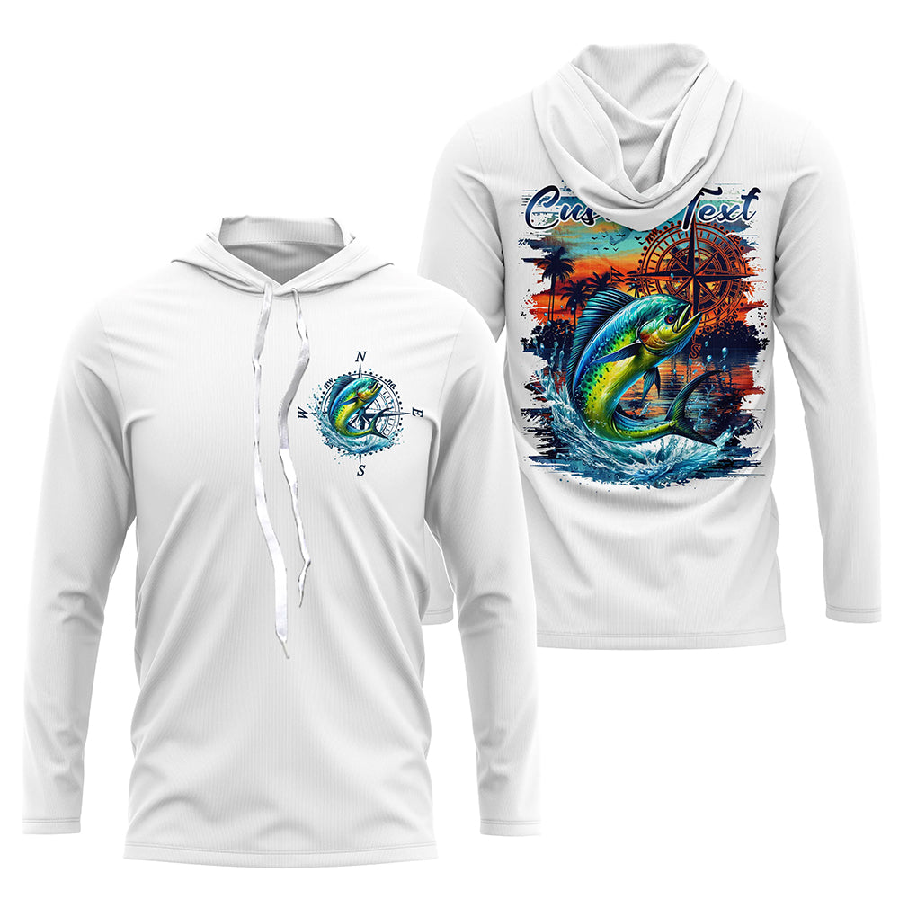 Custom Mahi Mahi Fishing Long Seeve Sport Fishing, Saltwater Performance Fishing