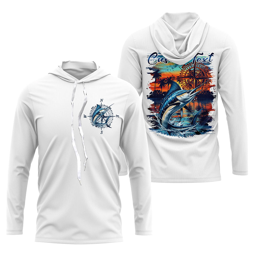 Custom Marlin Fishing Long Seeve Sport Fishing, Saltwater Performance Fishing