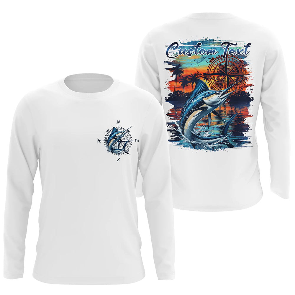 Custom Marlin Fishing Long Seeve Sport Fishing, Saltwater Performance Fishing