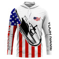 Custom Deep Sea Fishing With Boat Name, American Flag Saltwater Fishing