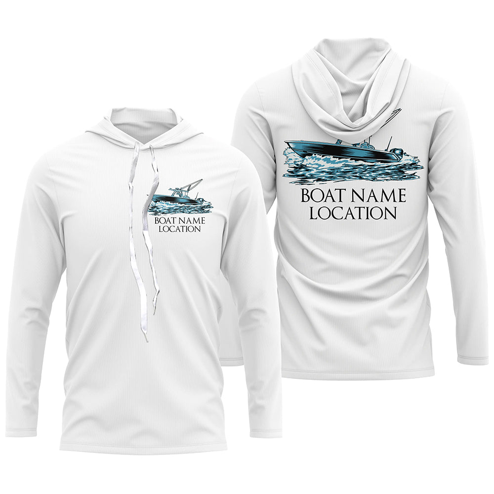 Custom Fishing Boat Name Long Sleeve Fishing, Personalized Fisher Boats