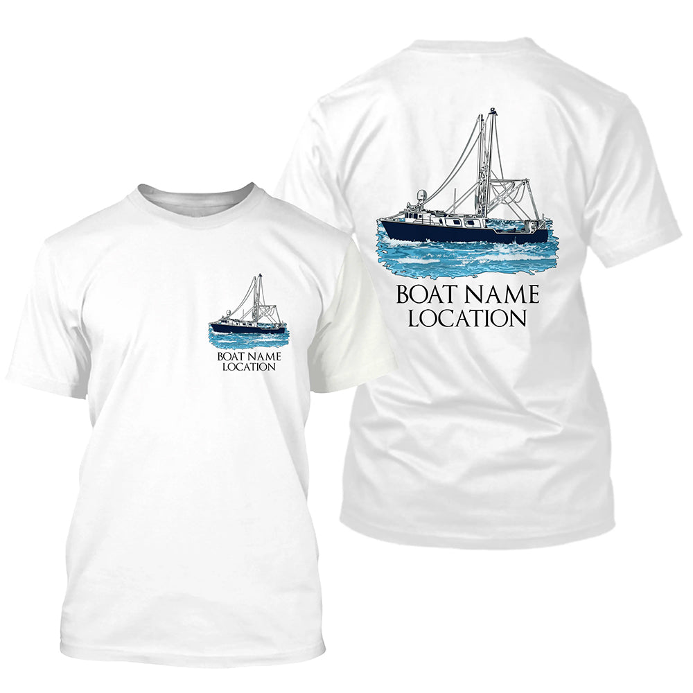 Custom Fishing Boat Name Long Sleeve Fishing, Personalized Fisher Boats