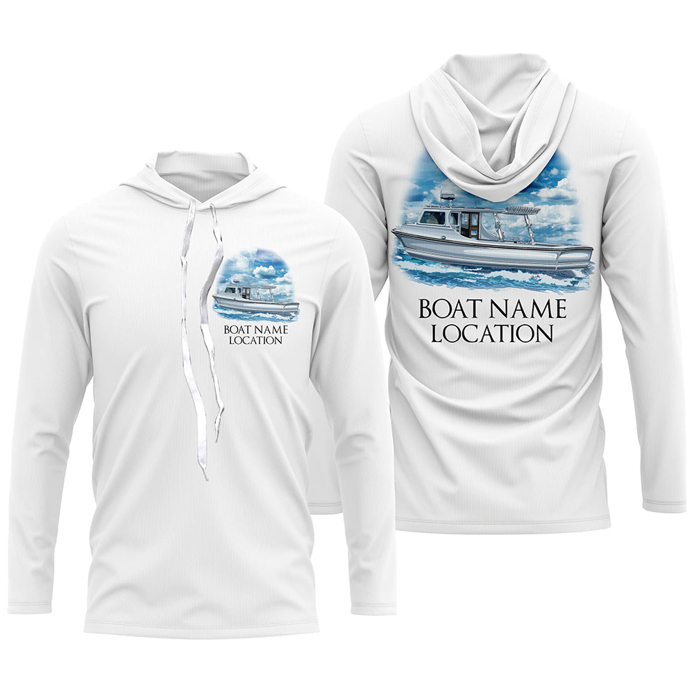 Custom Fishing Boat Name Long Sleeve Fishing, Personalized Fisher Boats