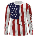 Personalized 3D American Flag Patriotic Long Sleeve performance, UV Protection