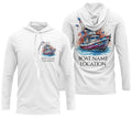 Custom Boat Fishing Long Sleeve American Fishing, Patriotic Fishing Boat Name