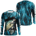 Crappie Fishing Custom Long Sleeve Tournament, Crappie Fishing | Blue Camo