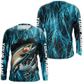 Rainbow Trout Fishing Custom Long Sleeve Tournament, Trout Fly Fishing | Blue Camo