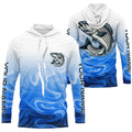 Striped Bass Fishing Custom Long Sleeve, Striper Saltwater Fishing Apparel | Blue Camo