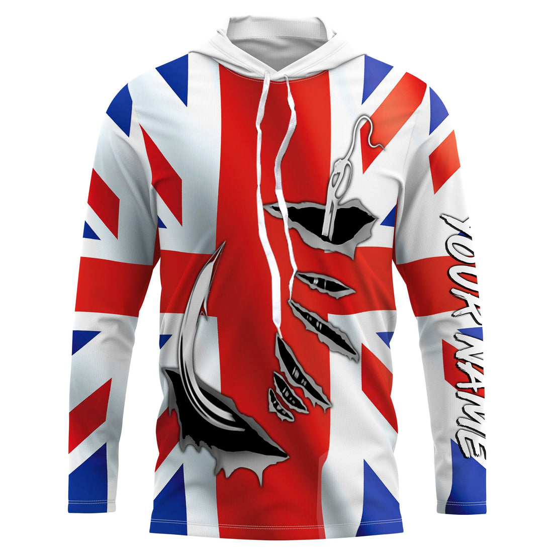 Fishing hook Australia Flag Long Sleeve Fishing, Personalized Patriotic Fishing gifts
