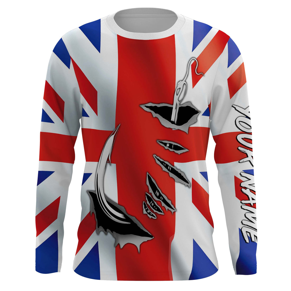 Fishing hook Australia Flag Long Sleeve Fishing, Personalized Patriotic Fishing gifts
