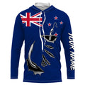 Fishing hook Newzealand Flag Long Sleeve Fishing, Personalized Patriotic Fishing gifts