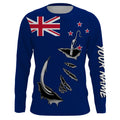 Fishing hook Newzealand Flag Long Sleeve Fishing, Personalized Patriotic Fishing gifts