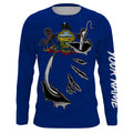 PA Pennsylvania Flag Fishing 3D Fish Hook UV protection quick dry customize name long sleeves personalized Patriotic fishing apparel gift for Fishing lovers IPH1907