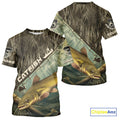 Grass Camo Custom Catfish Fishing Tournament UV Protection Fishing T-Shirts