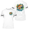 Watercolor Largemouth Bass Fishing Custom Long Sleeve Fishing, Bass Tournament Fishing
