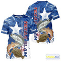 Custom Texas Slam Redish, Trout,Flounder Long Sleeve Hooded Performance Sun Protection Fishing