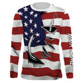Custom US Flag US Fishing 3D Fish Hook UV Protection Long Sleeve personalized fishing apparel gift IPHW448