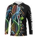 Colorful Fishing DNA Fishing Tools Custom Long Sleeve Hooded Tournament Fishing
