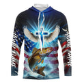 Custom Faith Walleye Patriotic Long Sleeve Tournament Fishing, US Fishing