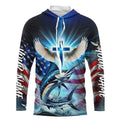 Custom Faith Marlin Patriotic Fishing T-Shirts, US Fishing