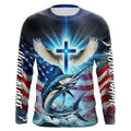 Custom Faith Marlin Patriotic Fishing T-Shirts, US Fishing