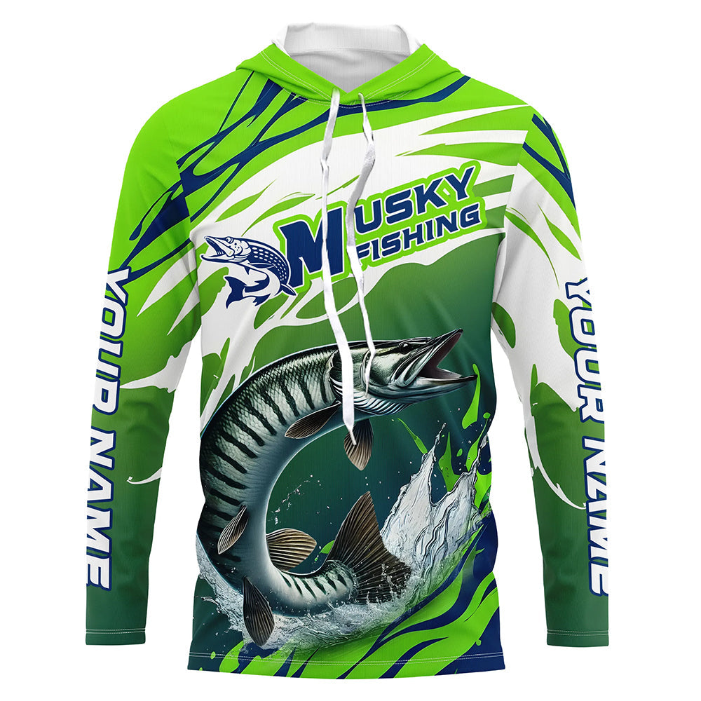 Musky Fishing Custom Long Sleeve Fishing, Muskie Fishing Tournament Fishing