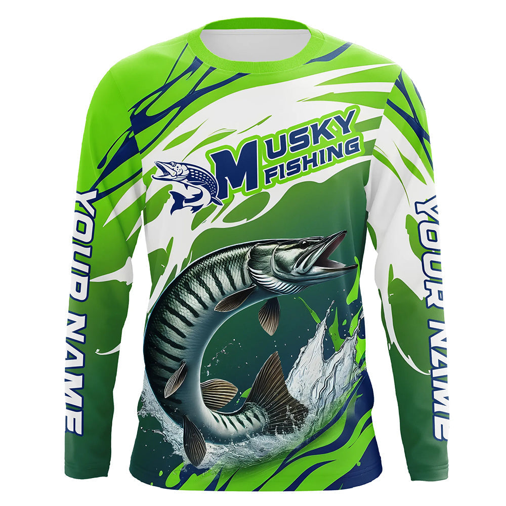 Musky Fishing Custom Long Sleeve Fishing, Muskie Fishing Tournament Fishing