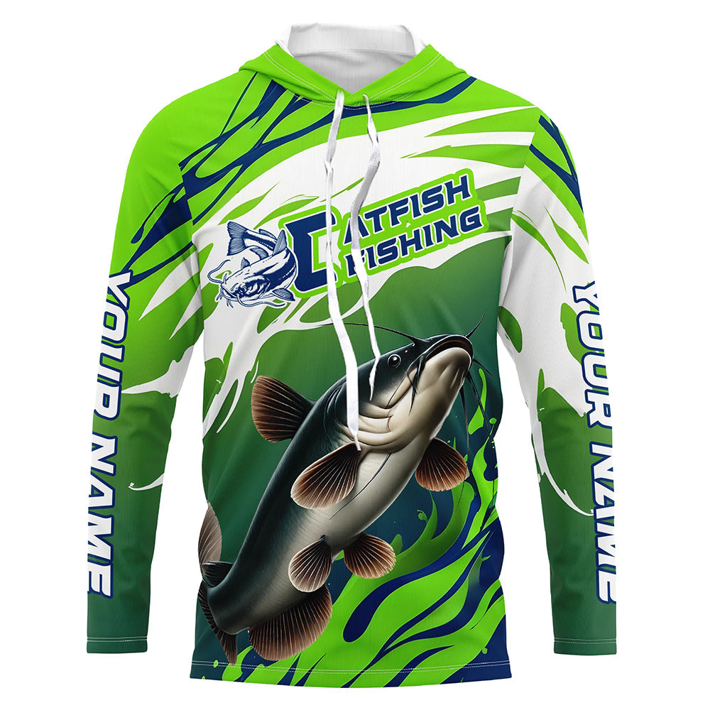 Catfish Fishing Custom Long Sleeve Fishing, Catfish Fishing Tournament Fishing