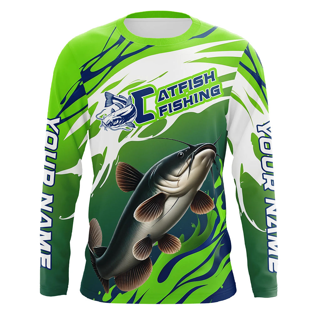 Catfish Fishing Custom Long Sleeve Fishing, Catfish Fishing Tournament Fishing