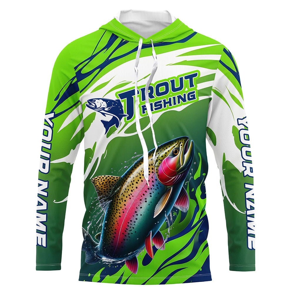 Rainbow Trout Fishing Custom Long Sleeve Fishing, Trout Fly Fishing Tournament