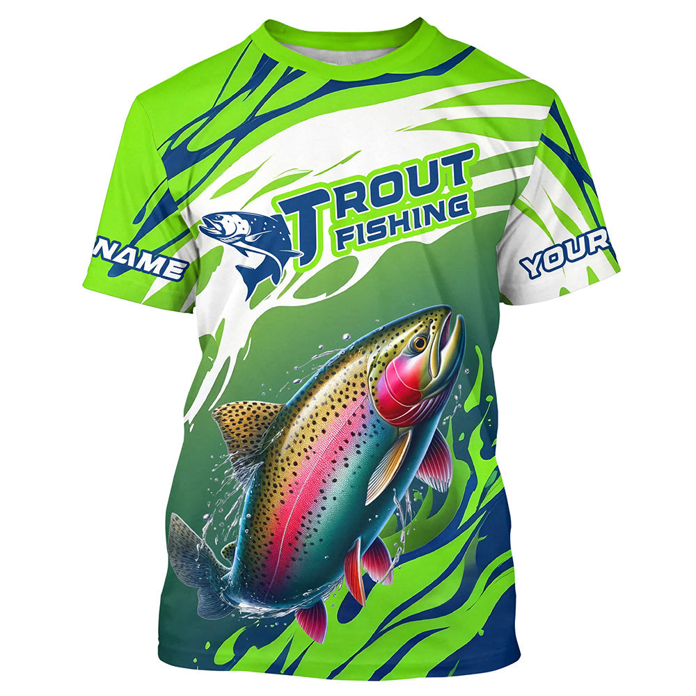 Rainbow Trout Fishing Custom Long Sleeve Fishing, Trout Fly Fishing Tournament
