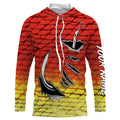 Fishing hook Redfsh Fish scale Custom Long sleeve Fishing, Redfish Long Sleeve