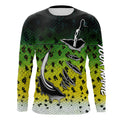Fishing hook Crappie Fish scale Custom Long sleeve Fishing, Crappie Fishing