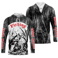 Walleye Fishing Gray Camo Custom 3D Full Printing, Walleye Long Sleeve Fishing