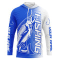 Custom Trout Fishing Long Sleeve Tournament, Lake Trout Fishing Fishing Gifts | Blue