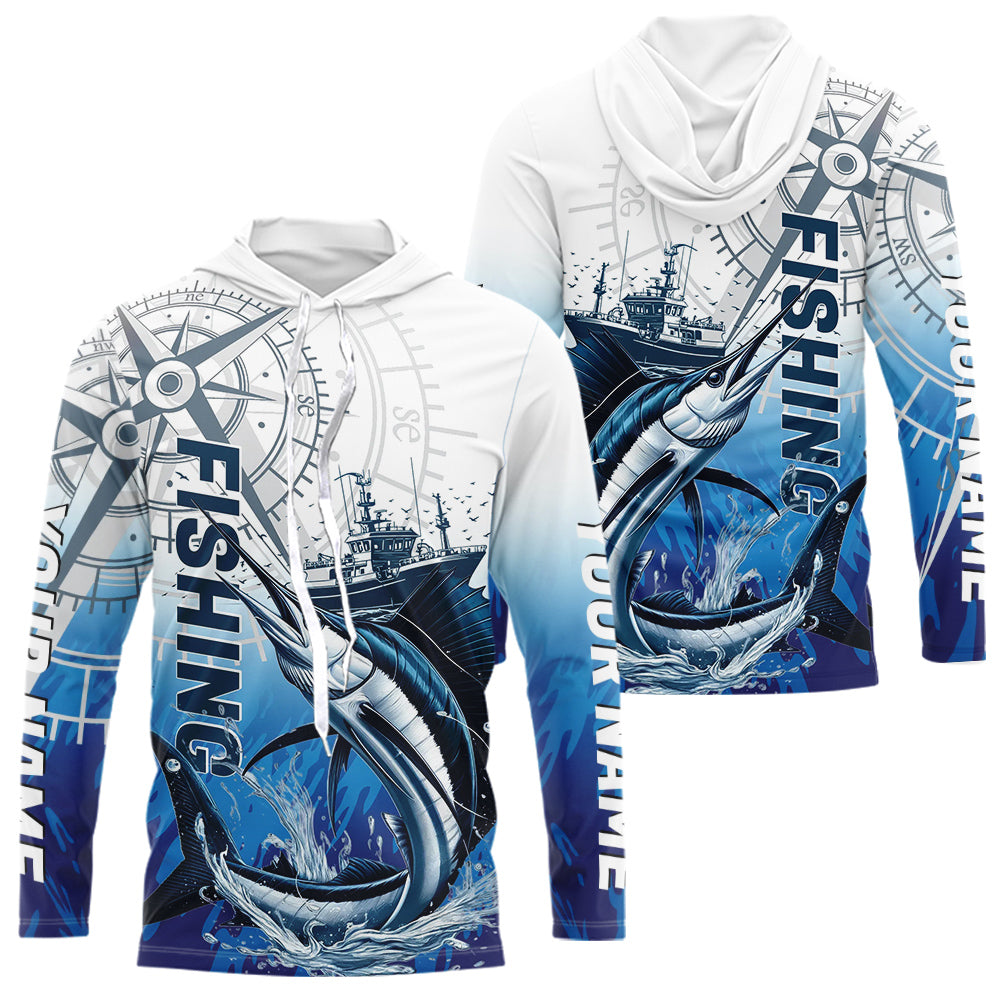 Custom Sailfish Fishing Saltwater Long Sleeve Hooded Performance