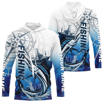 Custom Sailfish Fishing Saltwater Long Sleeve Hooded Performance