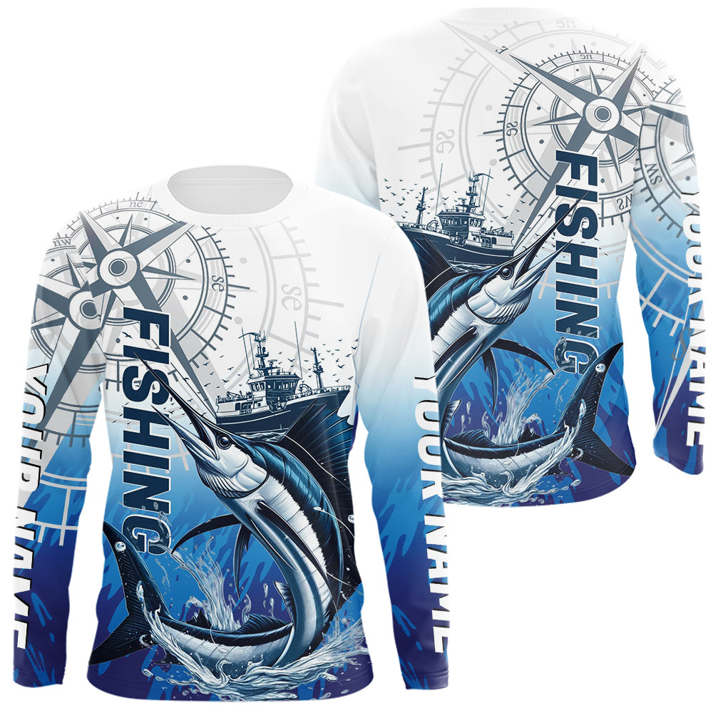 Custom Sailfish Fishing Saltwater Long Sleeve Hooded Performance
