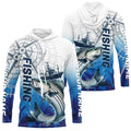 Custom Striped Bass Fishing Saltwater Long Sleeve Hooded Performance