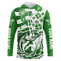 Custom St Patrick'S Day American Flag Bass Fishing, Shamrock Flag Bass Fishing