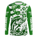 Custom St Patrick'S Day American Flag Bass Fishing, Shamrock Flag Bass Fishing