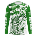 Custom St Patrick'S Day American Flag Striped Bass Fishing, Patriotic Striper Fishing