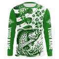 Custom St Patrick'S Day American Flag Crappie Fishing, Patriotic Crappie Fishing