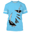 3D Fish hook Customize UV Protection Long sleeve performance Fishing | baby blue
