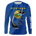 Montana Flag 3D Fish Hook UV protection custom long sleeves Fishing fishing apparel IPHW477
