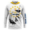 Rhode Island Flag 3D Fish Hook UV Protection Custom Long Sleeve performance Fishing IPHW504