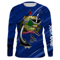 Vermont Flag 3D Fish hook UV protection Custom long sleeve performance Fishing fishing apparel IPHW514